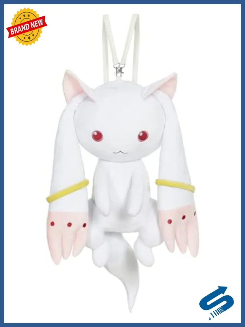 Cute Kyubey Anime Backpack - Officially Licensed Madoka Magica, Adjustable